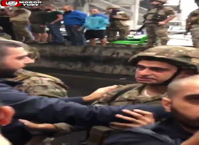 Video: Lebanon faces protesters, a soldier breaks down and ends up in tears